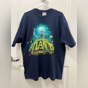 Vintage Journey To Atlantis Sea World Graphic T-Shirt Mens XL Made in USA